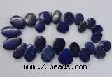 CTD1921 Top drilled 18*25mm - 25*40mm freeform lapis lazuli beads