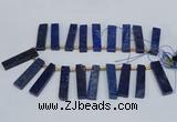 CTD1961 Top drilled 10*50mm - 12*55mm sticks lapis lazuli beads