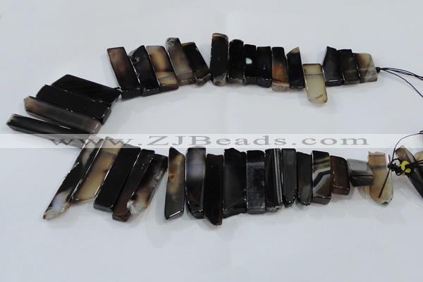 CTD1982 Top drilled 8*25mm - 10*50mm sticks agate gemstone beads