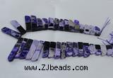 CTD1986 Top drilled 10*25mm - 12*50mm sticks agate gemstone beads
