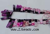 CTD1987 Top drilled 10*25mm - 12*50mm sticks agate gemstone beads