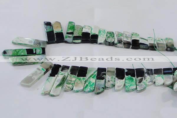 CTD1989 Top drilled 10*25mm - 12*50mm sticks agate gemstone beads