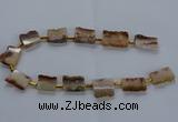 CTD1993 Top drilled 18*25mm - 20*25mm freeform druzy citrine beads