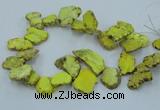 CTD2009 Top drilled 20*25mm - 30*35mm freeform turquoise beads