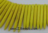 CTD2021 Top drilled 5*20mm - 5*45mm sticks turquoise beads