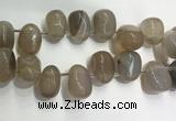 CTD2120 Top drilled 15*25mm - 18*25mm freeform agate beads