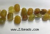 CTD2121 Top drilled 15*25mm - 18*25mm freeform agate beads