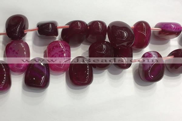 CTD2123 Top drilled 15*25mm - 18*25mm freeform agate beads