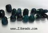 CTD2134 Top drilled 15*25mm - 18*25mm freeform agate beads