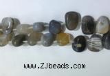 CTD2147 Top drilled 15*25mm - 18*25mm freeform agate beads