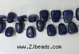 CTD2152 Top drilled 15*25mm - 18*25mm freeform lapis lazuli beads