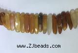 CTD2162 Top drilled 8*20mm - 10*40mm sticks agate gemstone beads