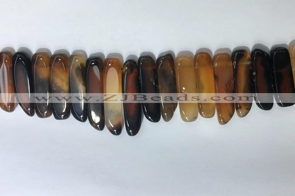 CTD2171 Top drilled 8*20mm - 10*40mm sticks agate gemstone beads