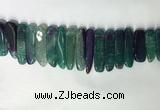 CTD2174 Top drilled 8*20mm - 10*40mm sticks agate gemstone beads