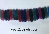 CTD2175 Top drilled 8*20mm - 10*40mm sticks agate gemstone beads