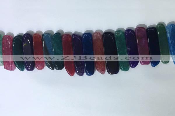 CTD2175 Top drilled 8*20mm - 10*40mm sticks agate gemstone beads