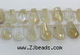 CTD2267 Top drilled 16*28mm - 20*30mm faceted freeform citrine beads