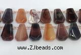 CTD2277 Top drilled 16*28mm - 20*30mm faceted freeform agate beads