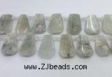 CTD2331 Top drilled 16*18mm - 20*30mm freeform white moonstone beads