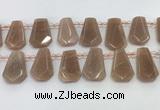 CTD2333 Top drilled 16*18mm - 20*30mm faceted freeform moonstone beads