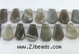 CTD2334 Top drilled 16*18mm - 20*30mm faceted freeform moonstone beads