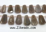 CTD2335 Top drilled 16*18mm - 20*30mm faceted freeform moonstone beads