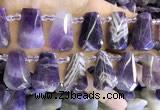 CTD2339 Top drilled 16*18mm - 20*30mm freeform dogtooth amethyst beads