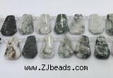 CTD2343 Top drilled 16*18mm - 20*30mm faceted freeform jade beads