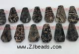 CTD2351 Top drilled 16*18mm - 20*30mm freeform red snowflake obsidian beads