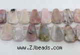 CTD2359 Top drilled 16*18mm - 20*30mm freeform pink opal beads