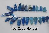 CTD2513 Top drilled 15*25mm - 16*50mm sticks agate gemstone beads