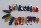 CTD2515 Top drilled 15*25mm - 16*50mm sticks agate gemstone beads