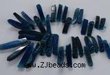 CTD2536 Top drilled 8*30mm - 11*50mm sticks agate gemstone beads