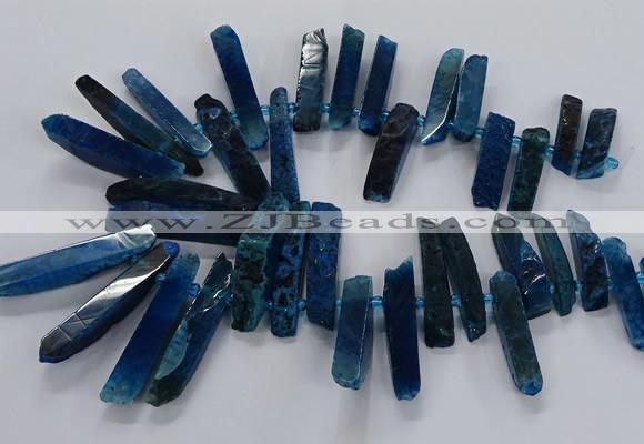 CTD2536 Top drilled 8*30mm - 11*50mm sticks agate gemstone beads