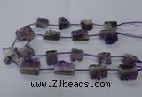 CTD2571 15.5 inches 20*22mm - 25*30mm freeform druzy amethyst beads