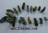 CTD2583 Top drilled 10*30mm - 10*50mm sticks plated druzy agate beads