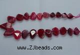 CTD2596 Top drilled 15*20mm - 25*35mm faceted freeform agate beads