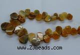 CTD2601 Top drilled 13*18mm - 23*33mm freeform agate beads