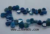 CTD2604 Top drilled 13*18mm - 23*33mm freeform agate beads