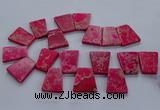 CTD2653 Top drilled 25*35mm - 30*40mm trapezoid sea sediment jasper beads