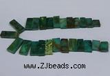 CTD2668 Top drilled 14*27mm - 16*42mm rectangle agate jasper beads