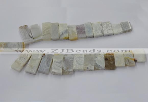 CTD2688 Top drilled 16*22mm - 16*55mm rectangle agate beads