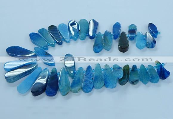 CTD2703 15.5 inches 10*25mm - 18*50mm freeform agate beads