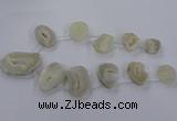 CTD2718 15.5 inches 25*30mm - 35*55mm freeform druzy agate beads