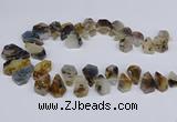 CTD2732 Top drilled 15*20mm - 25*35mm freeform montana agate beads