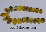 CTD2741 Top drilled 15*25mm - 20*40mm freeform agate beads