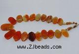 CTD2781 Top drilled 15*25mm - 25*40mm oval agate gemstone beads