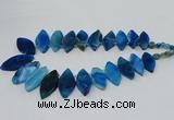 CTD2792 Top drilled 15*30mm - 25*45mm marquise agate gemstone beads