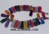 CTD2801 Top drilled 15*35mm - 20*40mm freeform agate gemstone beads