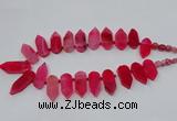 CTD2813 Top drilled 15*30mm - 15*45mm sticks agate gemstone beads